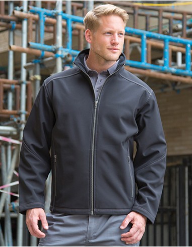 R-R455M-Mens Treble Stitch Softshell Jacket